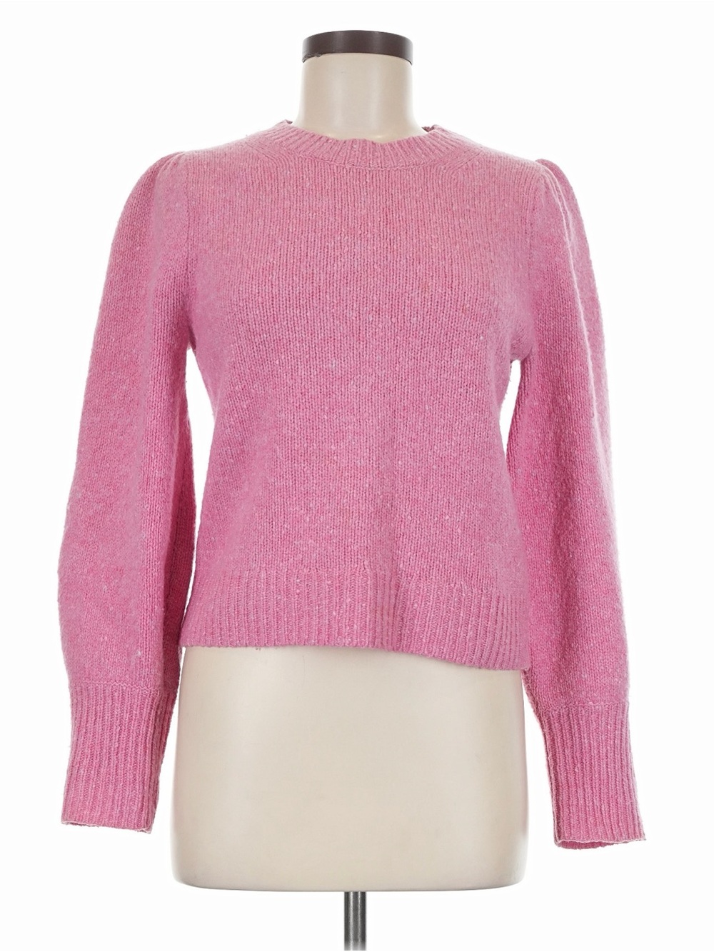 A.L.C. Kari Bubblegum Pink Cashmere Lambswool Puff Sleeve Sweater Women’s M